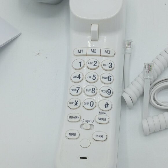 AT&T Trimline Push Button Telephone Land Line 13 Number Memory TR1909 White - Picture 14 of 16